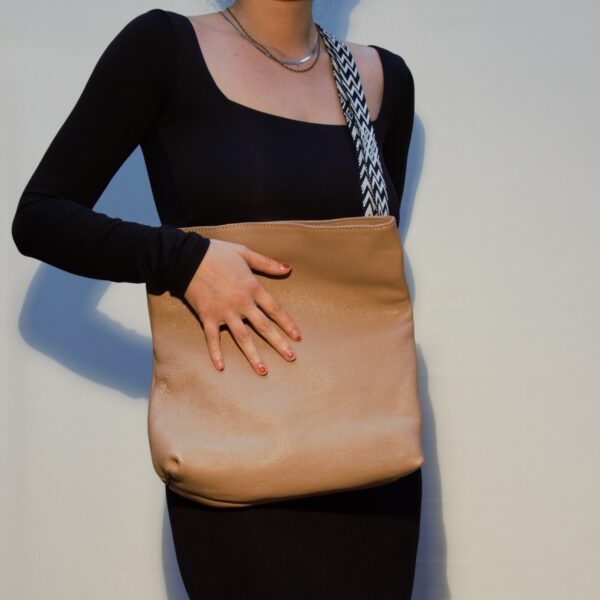 Sac signature Fany - Vache beige