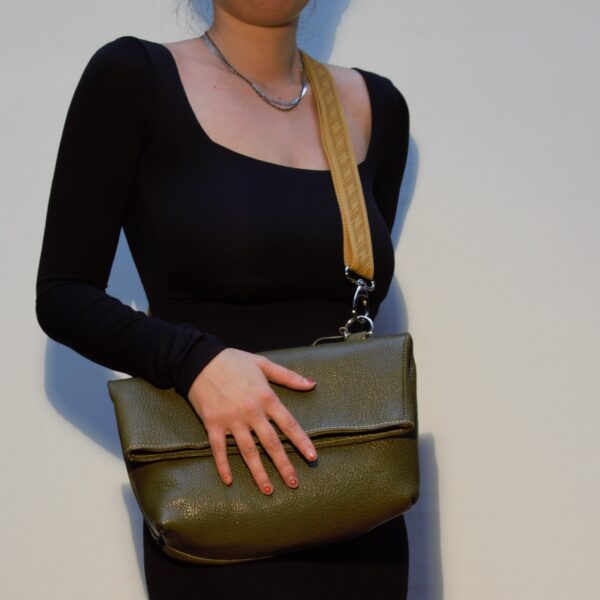 Sac signature Fany - Chèvre vert olive